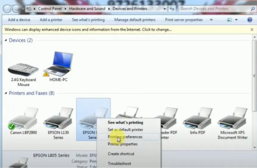 Step 3: Prepare the Epson Print Settings